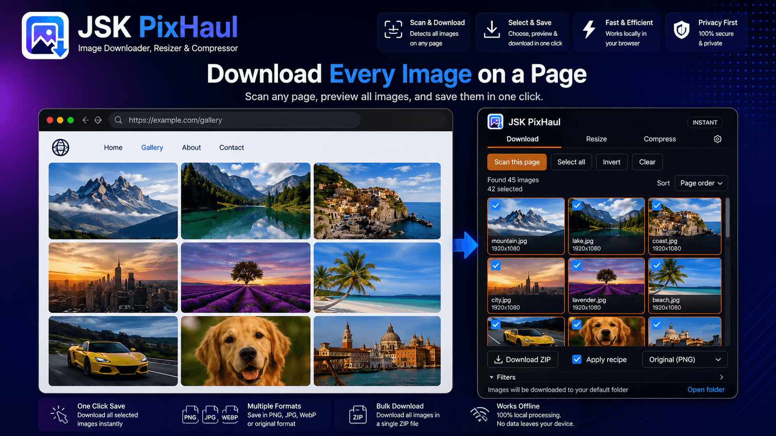 How to download all the images from a web page at once (Chrome)